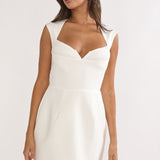 Korella Cap Sleeve Mini Dress White