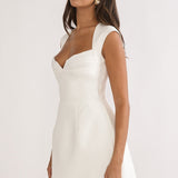 Korella Cap Sleeve Mini Dress White