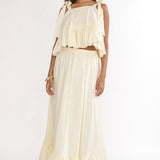 Alera Frill Hem Maxi Skirt Vanilla