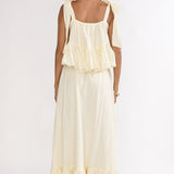 Alera Frill Hem Maxi Skirt Vanilla