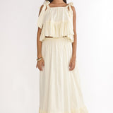 Alera Frill Hem Maxi Skirt Vanilla