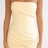 Paradisa Strapless Ruched Maxi Dress Banana