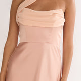 Merisalyn Strapless Scarf Maxi Dress Apricot