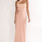 Merisalyn Strapless Scarf Maxi Dress Apricot
