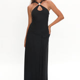 Cresida Keyhole Racerback Maxi Dress Black
