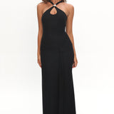 Cresida Keyhole Racerback Maxi Dress Black
