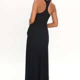 Cresida Keyhole Racerback Maxi Dress Black