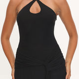 Cresida Keyhole Racerback Maxi Dress Black