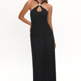 Cresida Keyhole Racerback Maxi Dress Black