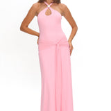 Cresida Keyhole Racerback Maxi Dress Pink