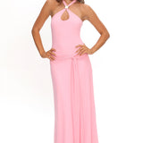 Cresida Keyhole Racerback Maxi Dress Pink