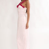 Delyse Rosette Trim Maxi Dress Pink