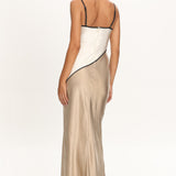 Amarante Cowl Bust Maxi Dress Contrast Oyster