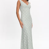 Sunshine Girl Crochet Maxi Dress Sage