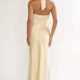 Jelina Draped Halter Maxi Dress Butter