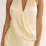 Jelina Draped Halter Maxi Dress Butter