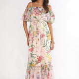 Ivelle Off-Shoulder Ruffle Maxi Dress Floral