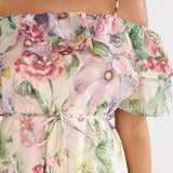 Ivelle Off-Shoulder Ruffle Maxi Dress Floral