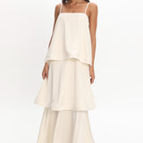 Morning Ray Layered Maxi Dress Ivory