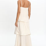 Morning Ray Layered Maxi Dress Ivory