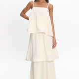 Morning Ray Layered Maxi Dress Ivory