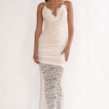 Capri Sunset Lace Overlay Maxi Dress White