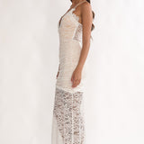 Capri Sunset Lace Overlay Maxi Dress White