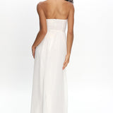 Sylvi Embellished Bust Maxi Dress Oyster