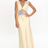 Alessa Lace Bodice Maxi Dress Butter