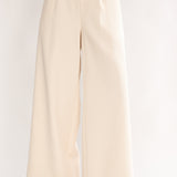 Florene Strapless Split Scarf Pants Vanilla