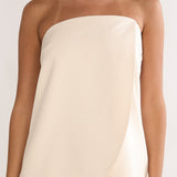 Florene Strapless Split Scarf Top Vanilla