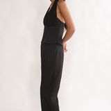 Meri Side Pocket Trouser Pants Black