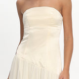 Karielle Asymmetric Drop Waist Maxi Dress Butter