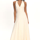 Brea Halterneck Midi Dress Vanilla