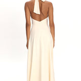 Brea Halterneck Midi Dress Vanilla