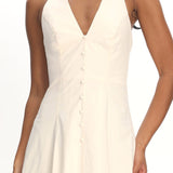Brea Halterneck Midi Dress Vanilla