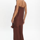 Danita Elastic Waist Pants Chocolate