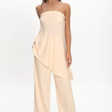 Danita Elastic Waist Pants Vanilla