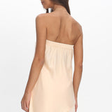 Danita Asymmetric Hem Strapless Top Vanilla