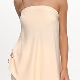 Danita Asymmetric Hem Strapless Top Vanilla