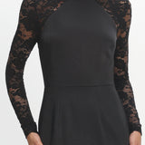 Lucha Lace Sleeve Maxi Dress Black