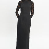 Lucha Lace Sleeve Maxi Dress Black