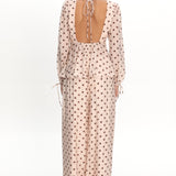 Anessa Balloon Sleeve Top Polka Dot Cream