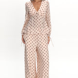 Anessa Balloon Sleeve Top Polka Dot Cream