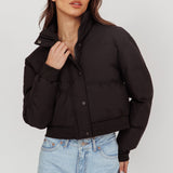 Infatuation Cropped Puffer Jacket Black