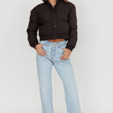 Infatuation Cropped Puffer Jacket Black
