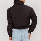 Infatuation Cropped Puffer Jacket Black