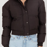 Infatuation Cropped Puffer Jacket Black