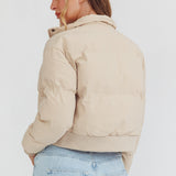Infatuation Cropped Puffer Jacket White