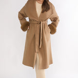 Zannora Faux Fur Coat Camel